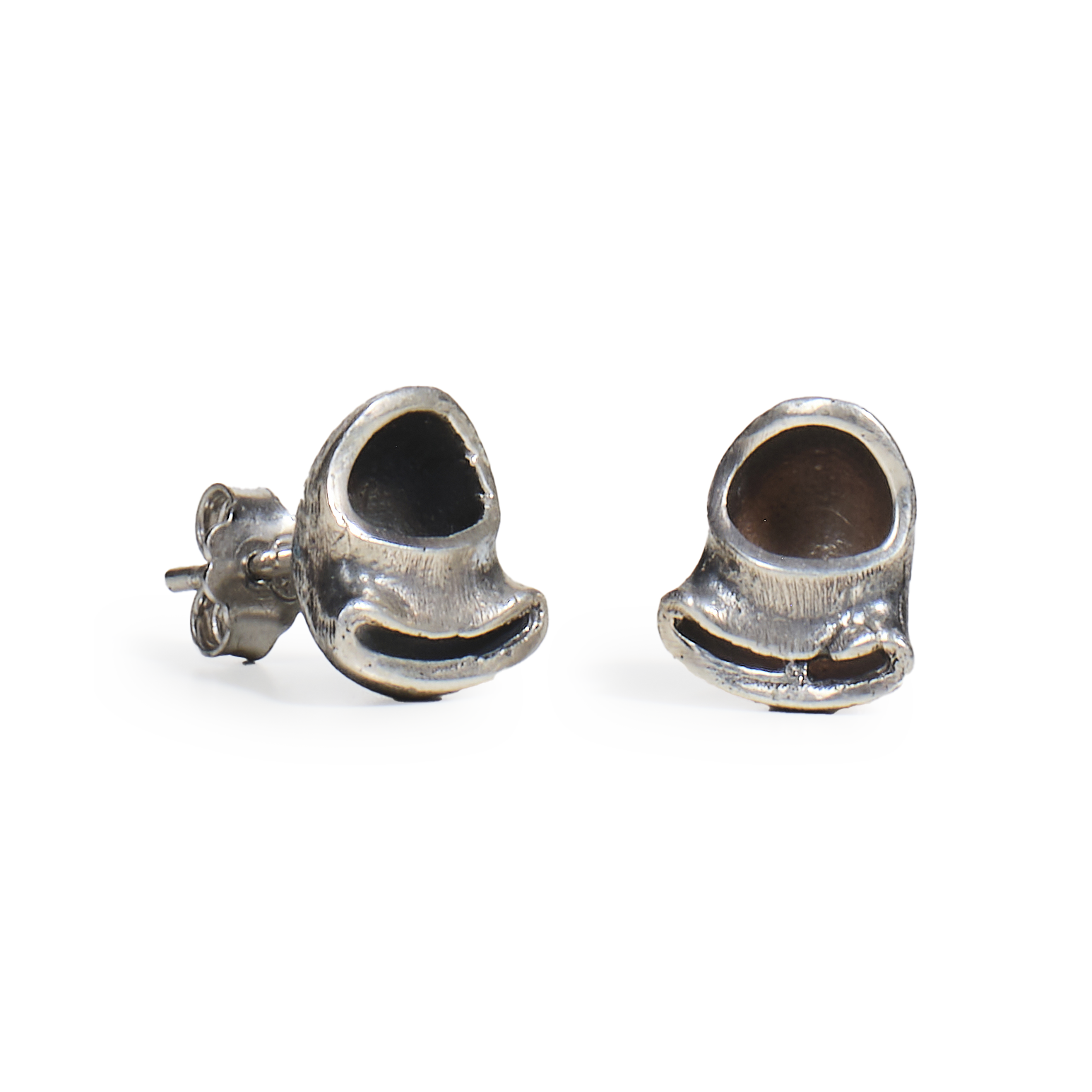 Orecchini piccoli chioccioline 1 cm argento