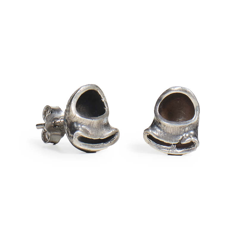 Orecchini piccoli chioccioline 1 cm argento