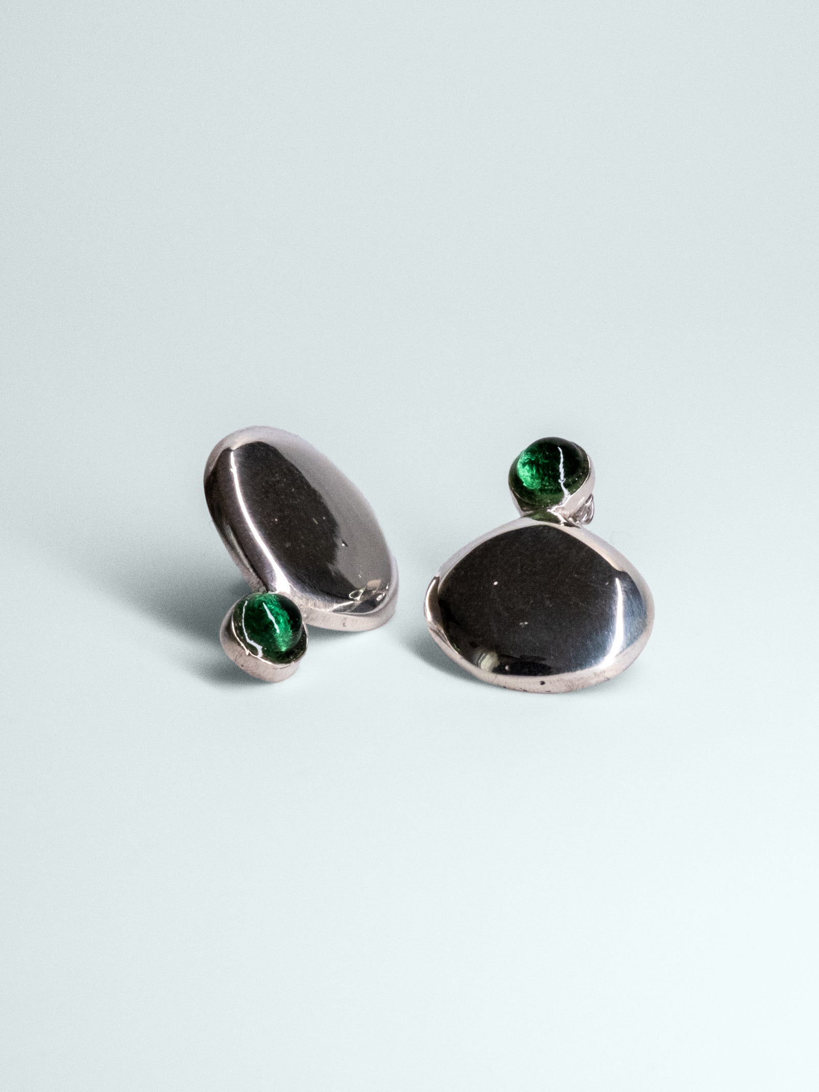 Orecchini Ciottoli in Argento o Bronzo con Ametista - Collezione Coriandoli