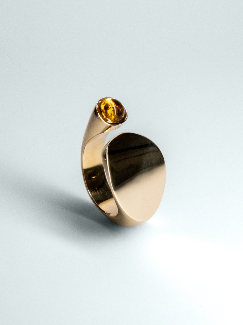 Anello “coriandoli” in Argento o bronzo e pietra naturale